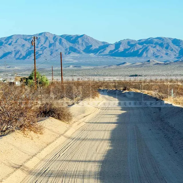 Sand road in the high desert landscape