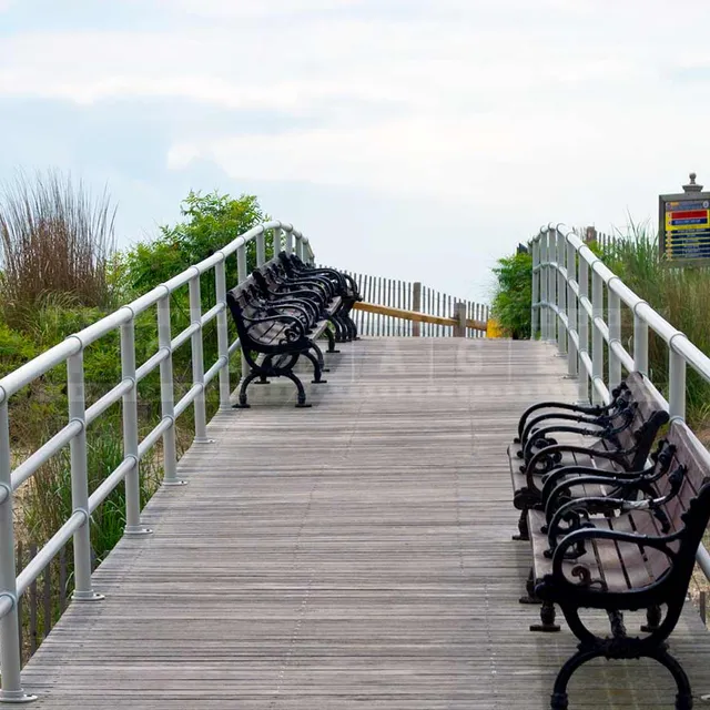 wooden bridge accross the sandy dunes in Atlantic City