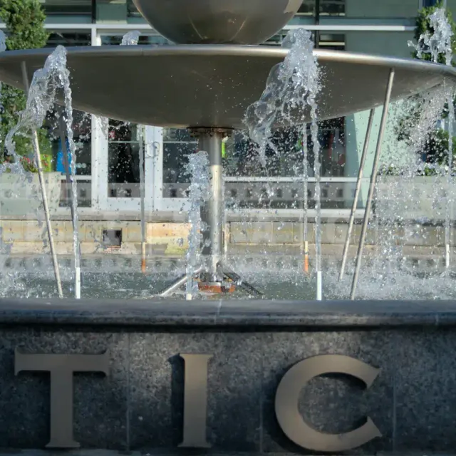 Fountain near the shops at Christpher Columbus Boulevard in Atlantic City