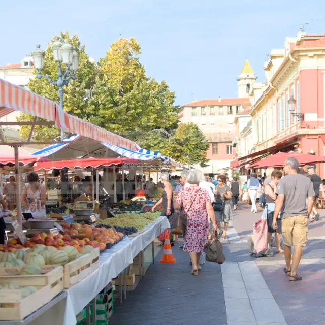 South of France typical farmers market in the morning