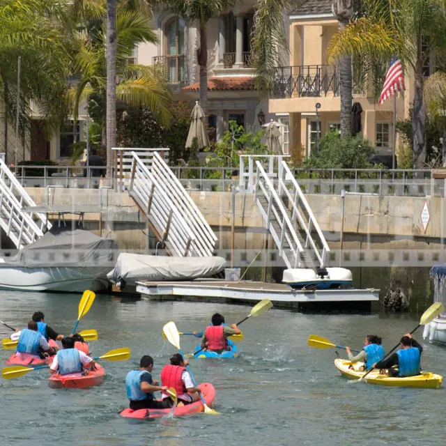 Group of kayakers at Naples Island Canals