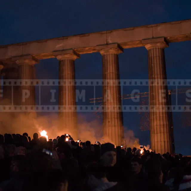 Start of the Beltane Fire show by the National Monument of Scotland