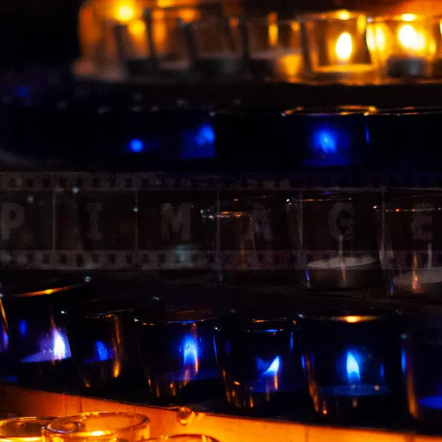 beautiful candles at Montreal Notre Dame