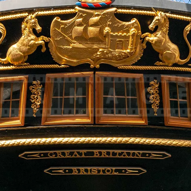 steamship Great Britain golden decorations