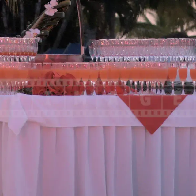 champagne with strawberries glasses set for Valentines' celebraion